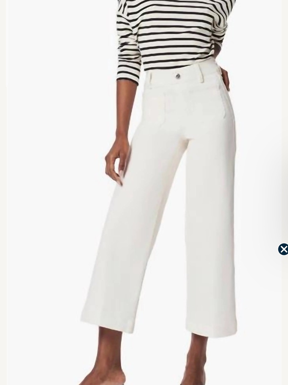 Spanx - Cropped Wide Leg Jeans in Ecru Wash XLP NWT